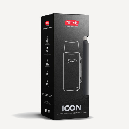 Термос Thermos IS-210 iKON 1,2L (Granite Steel; +24h/-24h)